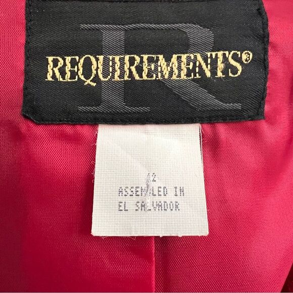 Vintage Requirements Red Plaid Blazer Size 12 Wool Blend Lined - Picture 8 of 11